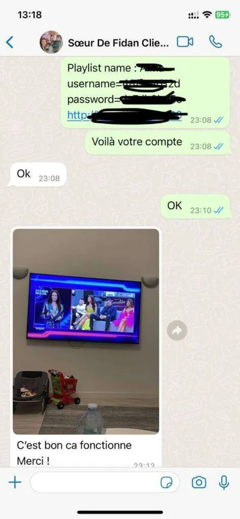 WhatsApp IPTV support conversation 6 for IPTV viewing